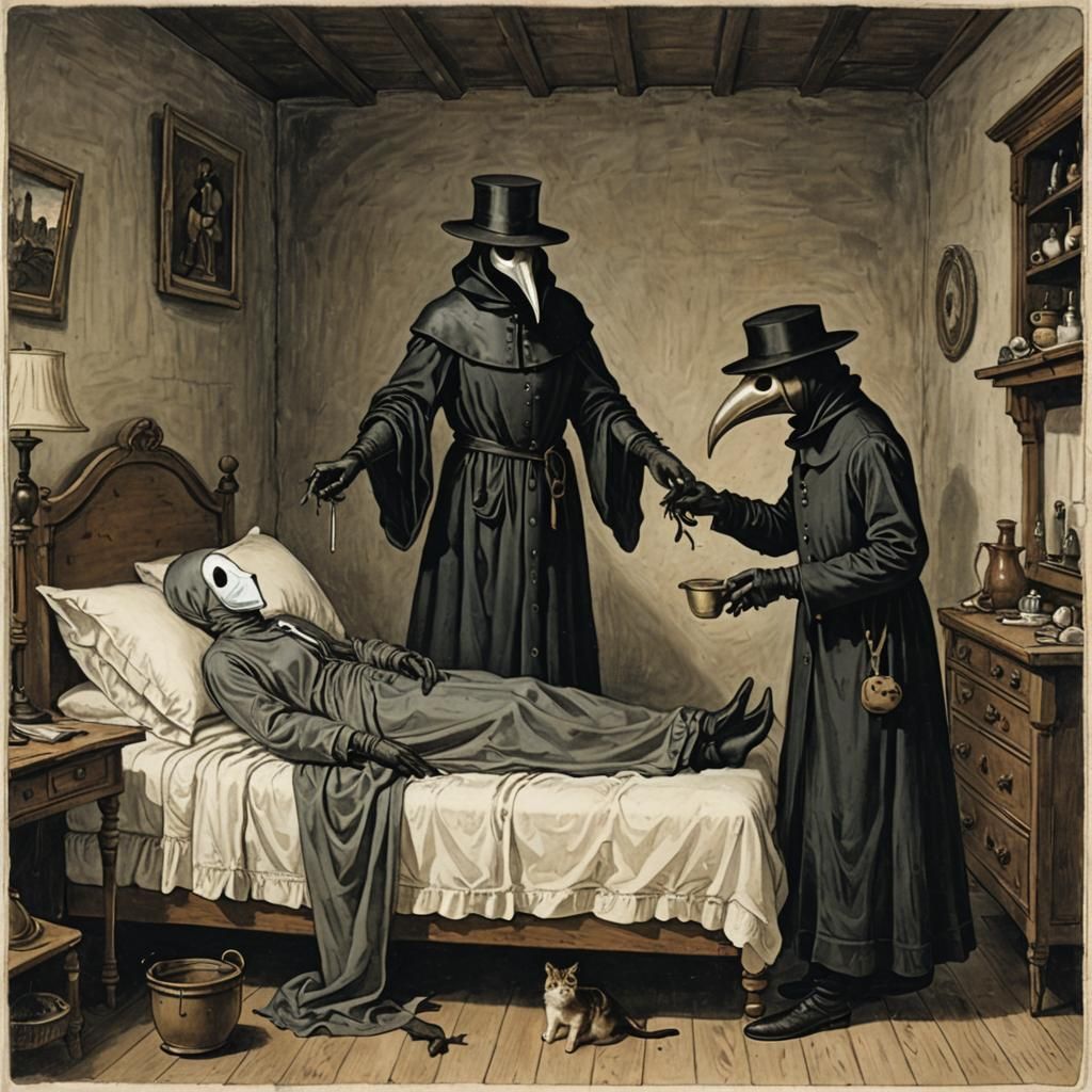 Plague Doctor Bloodletting Treatment, Greg Rutkowski Style