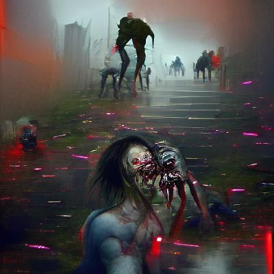 Sinister Zombie Apocalypse by Greg Rutkowski