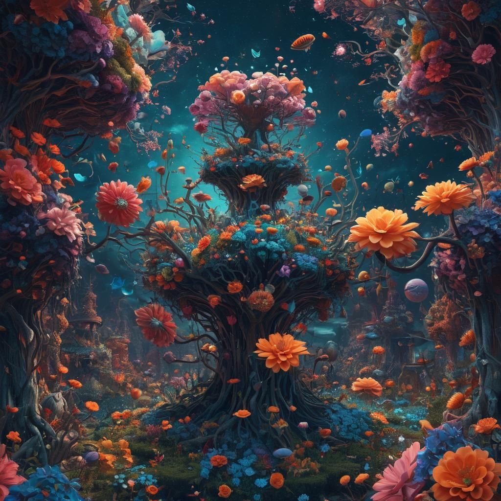 Fantastical World Blooms in Surreal Digital Art