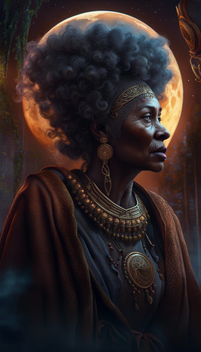 Moaning Moon: An Old Woman's Portrait