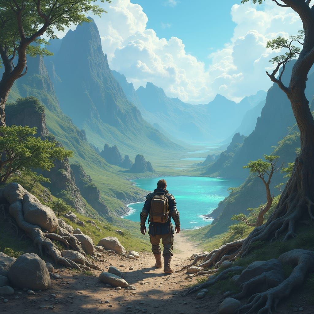 Epic Quest Through Treacherous Wasteland to Enchanted Realm