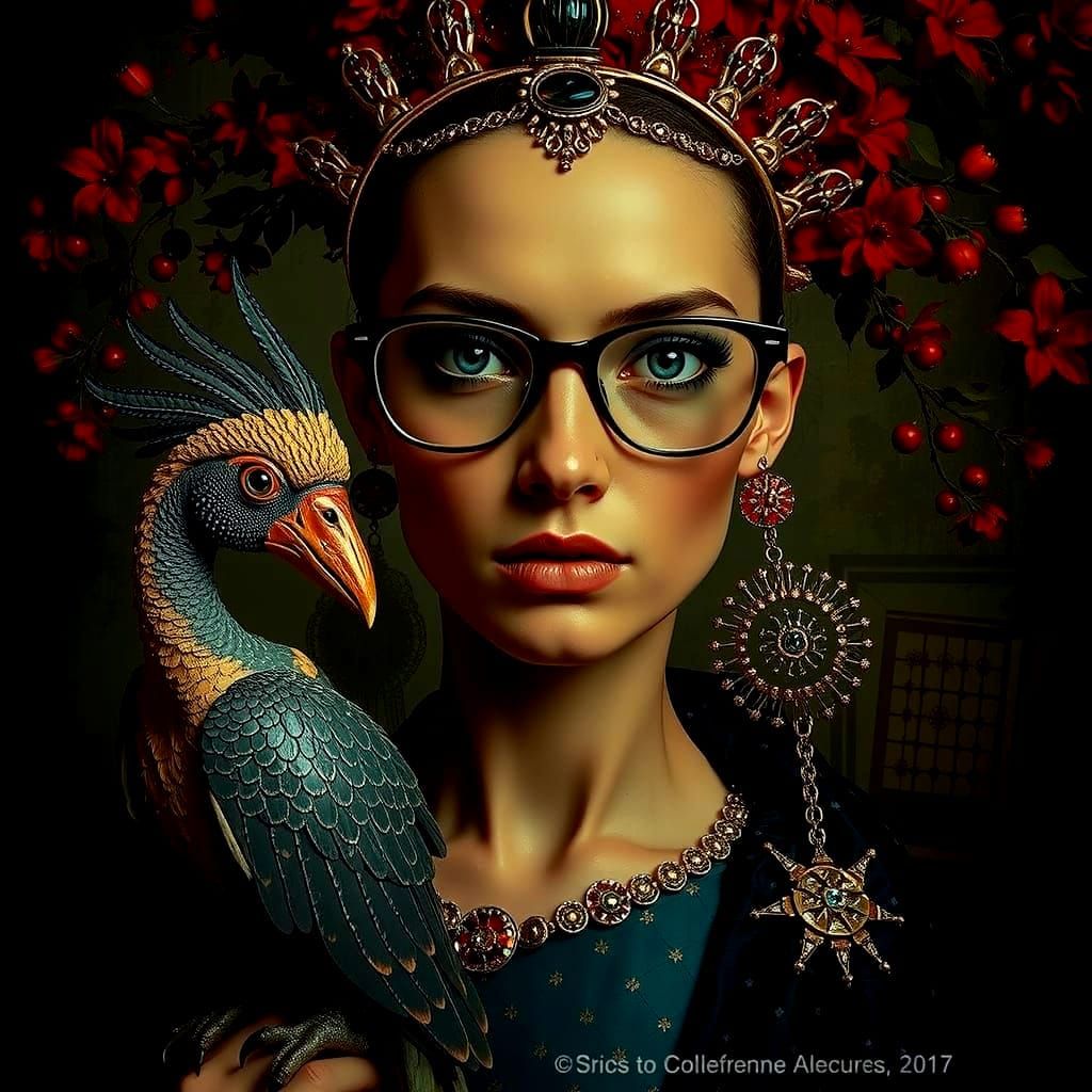 Cockatoo-Woman in the Surrealist Style of Max Ernst