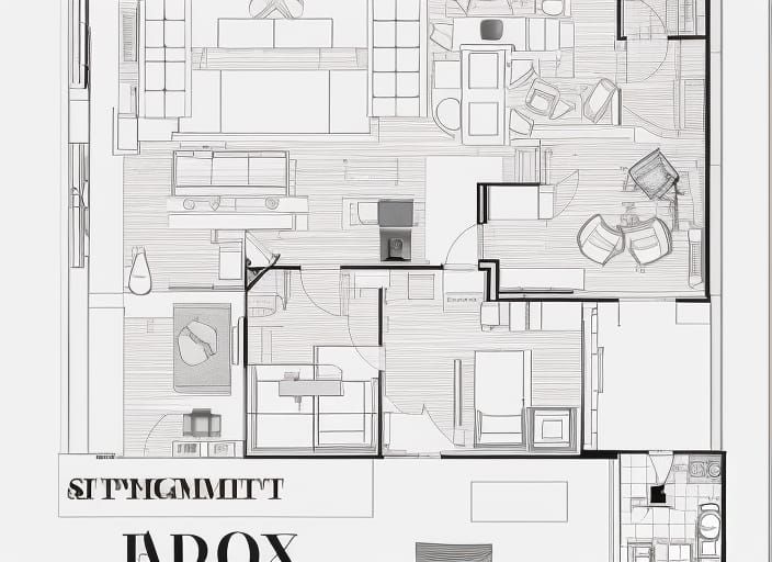 Modern Apartment Interior Floor Plan Blueprint