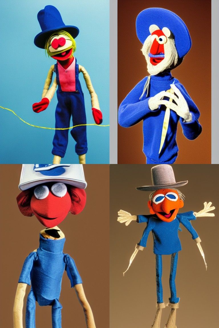 Jim Henson Muppet Marionette Cuts His Strings