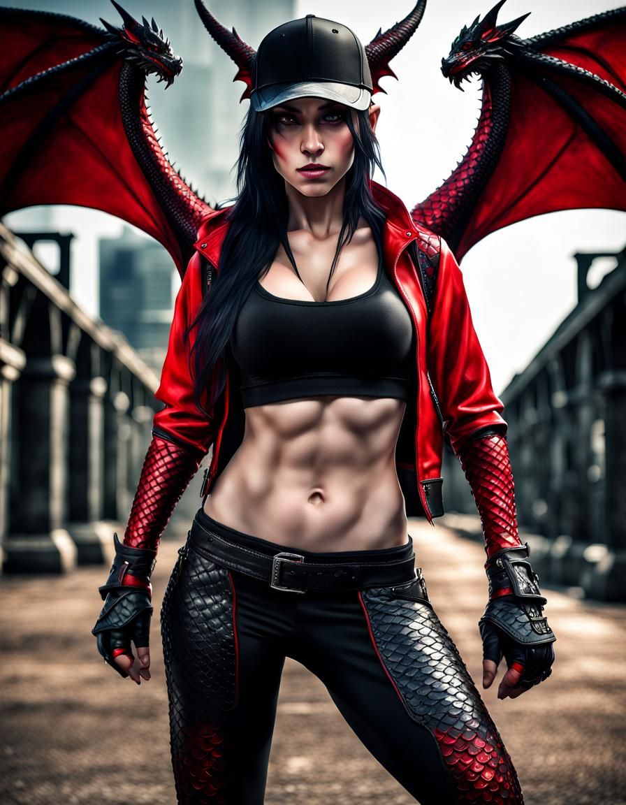 Hyperrealistic Dragon Warrior with Intricate Details