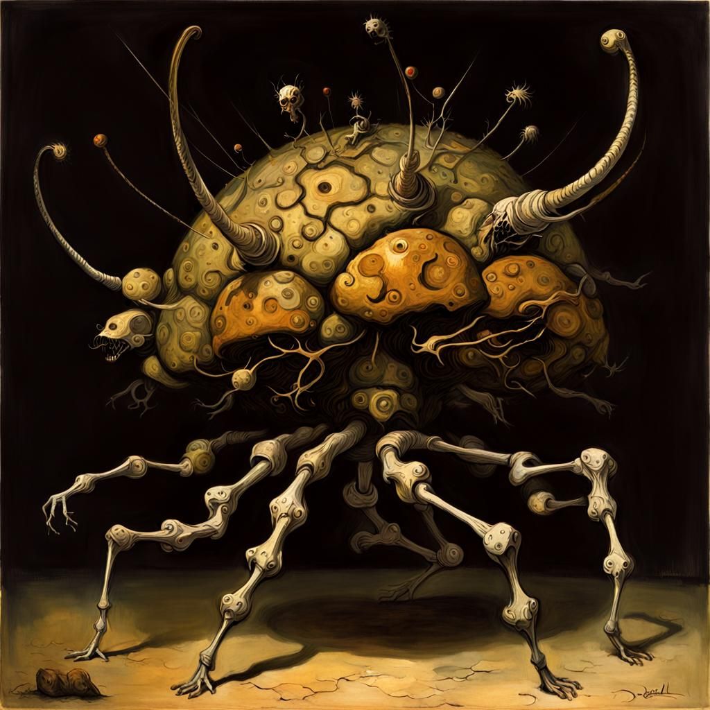 Brains on Legs: A Surreal Art Piece