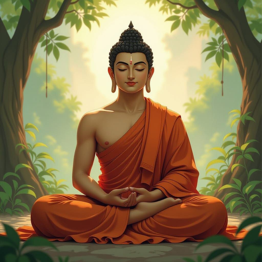 Buddha in Meditative State, Fantasy Art