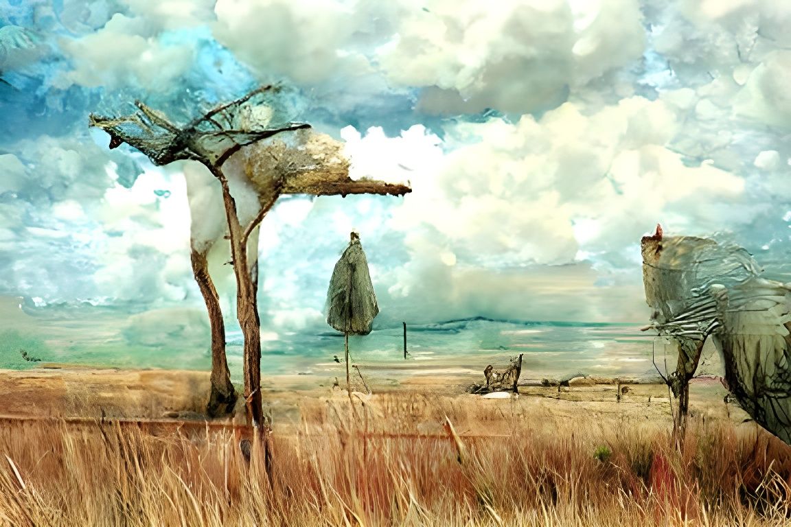 Capybara and Scarecrow in Pastel Tonalism