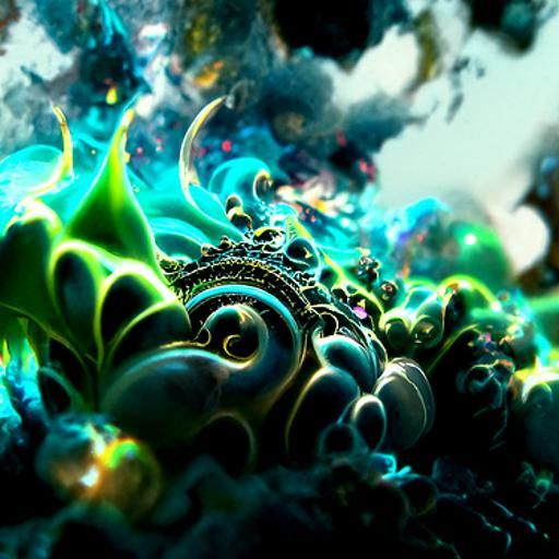 Psychedelic Spores Form Burning Ship Fractal