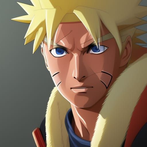 Naruto Concept Art in Orange and Teal