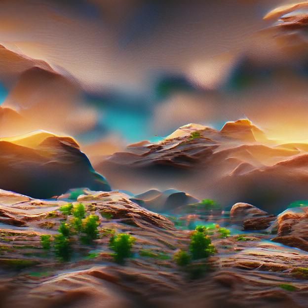 Minimalist Landscape in Digital Art Style