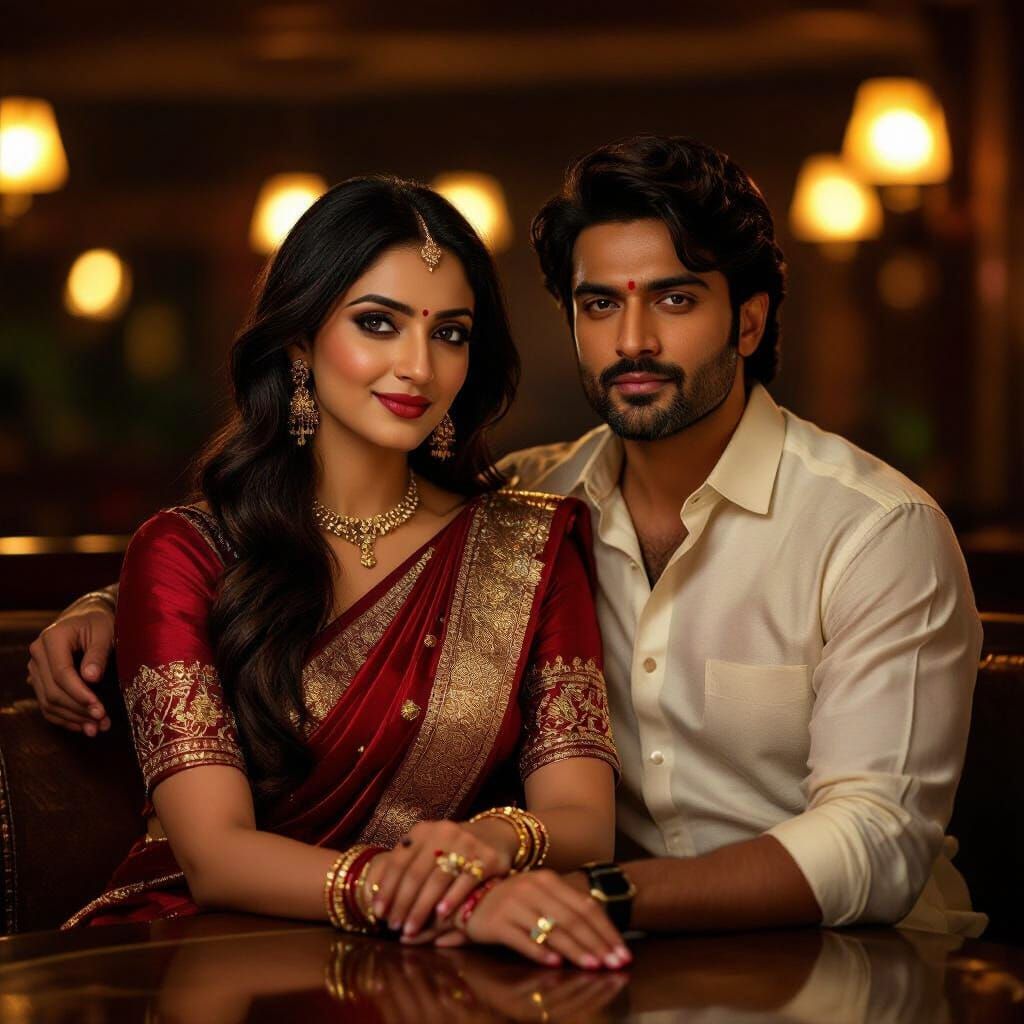 Bollywood Thriller: Double Betrayal in Red Saree