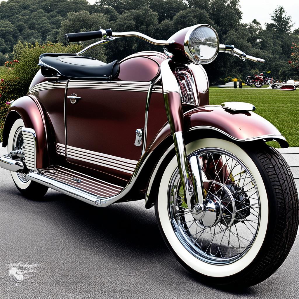 Modified VW Beetle and Chopper Hybrid Concept Art