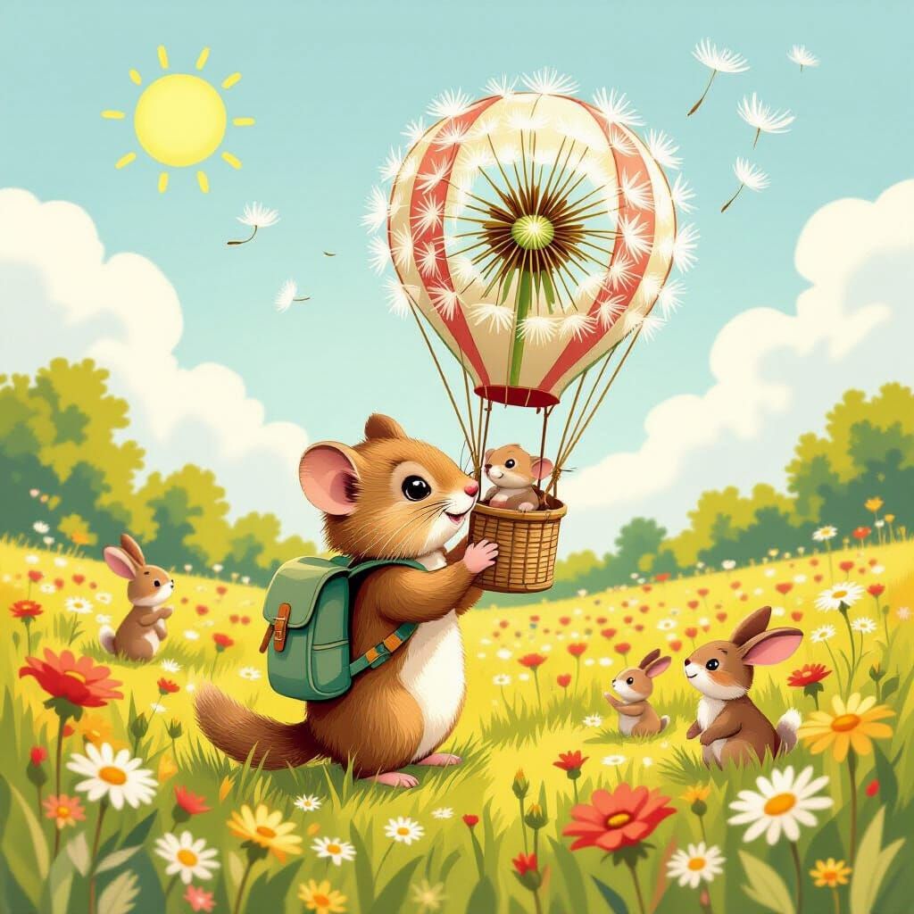 Dormouse's Dandelion Balloon Voyage: A Heartwarming Illustra...