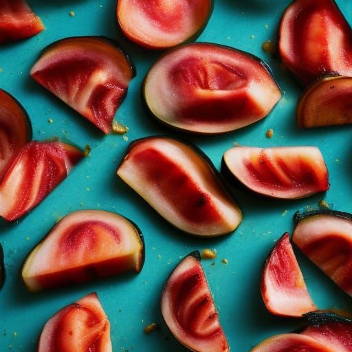 Photorealistic Barbequed Watermelon in 16k Resolution