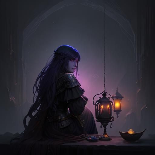 Cozy Igloo Interior with Glowing Lantern