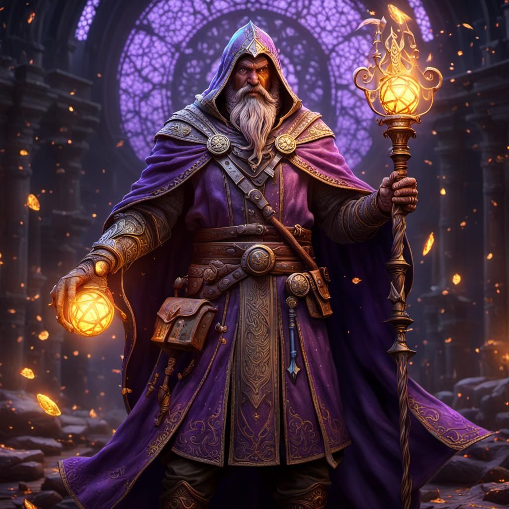Viking Wizard in Dark Fantasy Style
