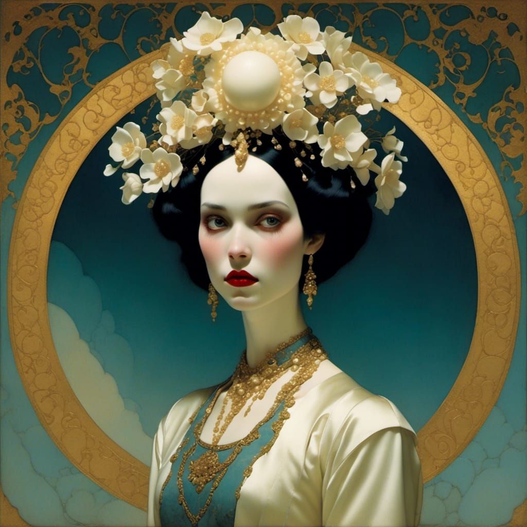 Ethereal Portrait Inspired by Maxfield Parrish