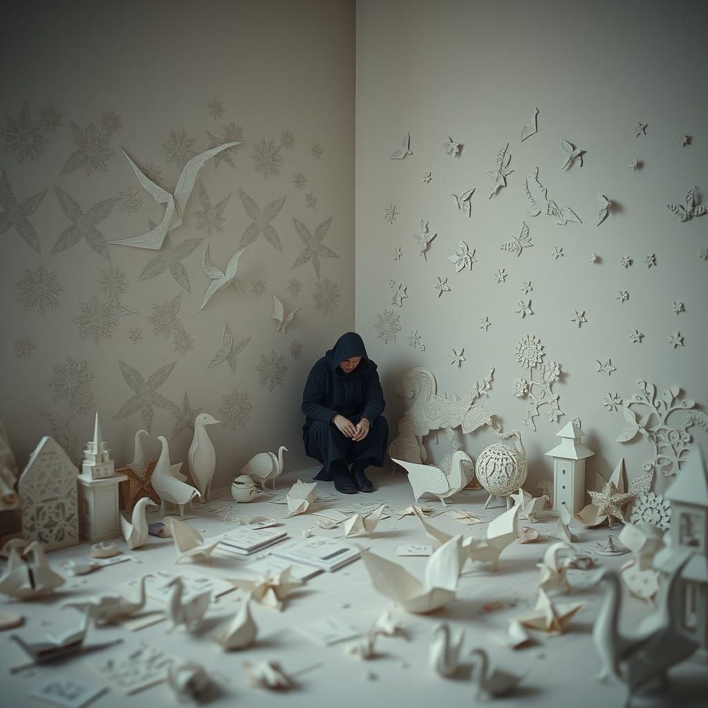 In the corner trying to seek solitude
Shallow but such a hol...