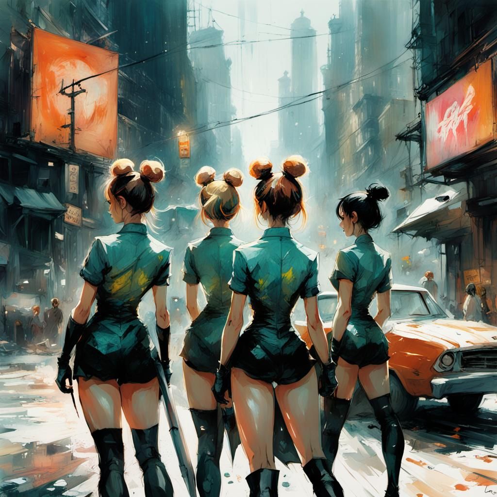 The Powerpuff Girls, buns,