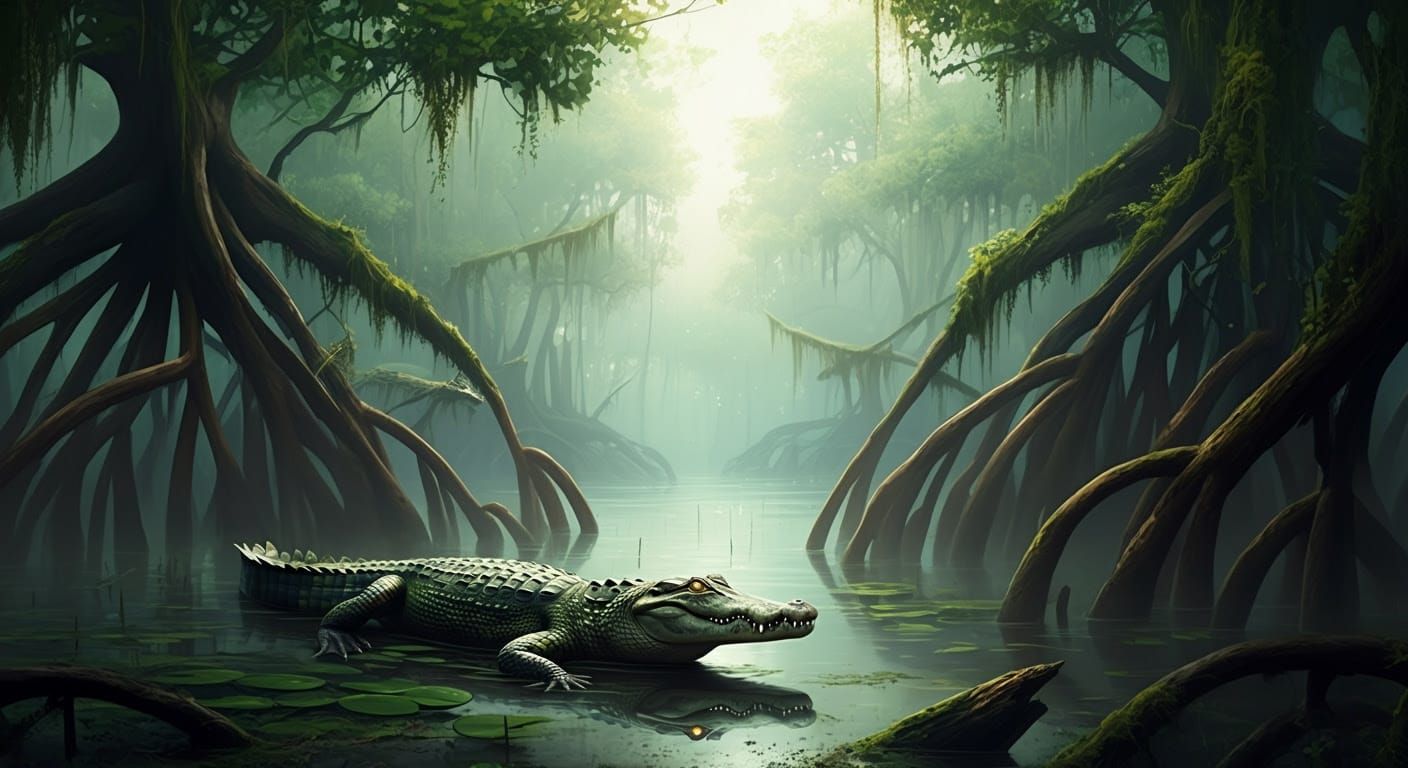 Post-Apocalyptic Swamp Awaits in Eerie Fog