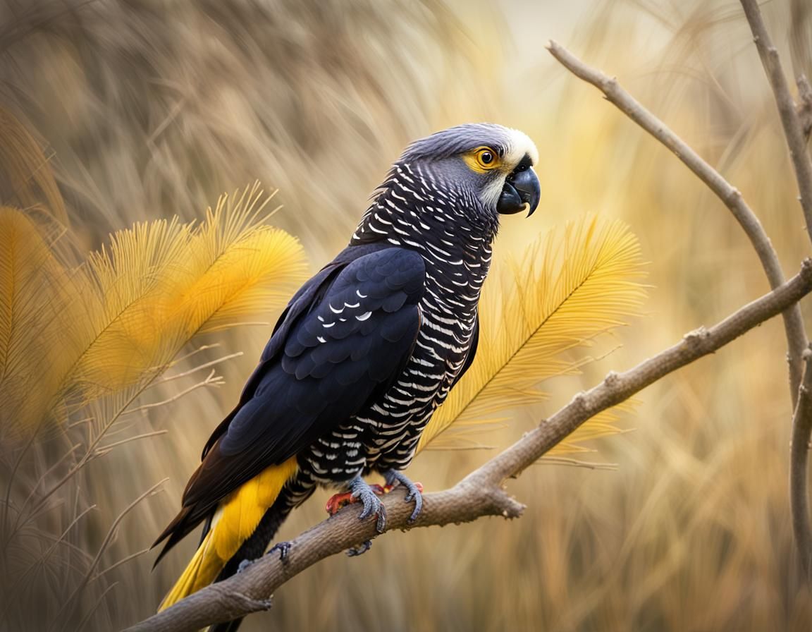 Australian Impressionism: Cockatoo and Finch by Billabong