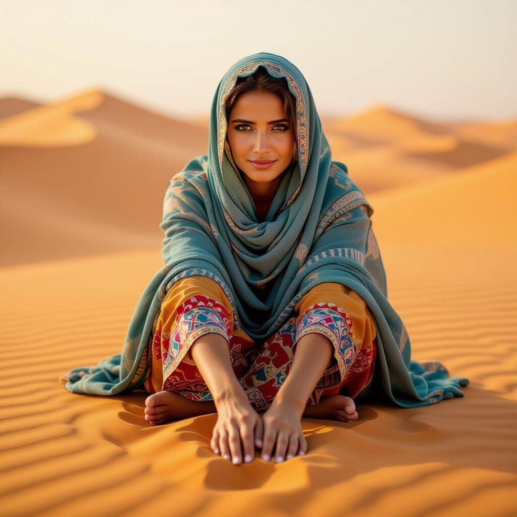 Ancient Egyptian Woman in Traditional Attire