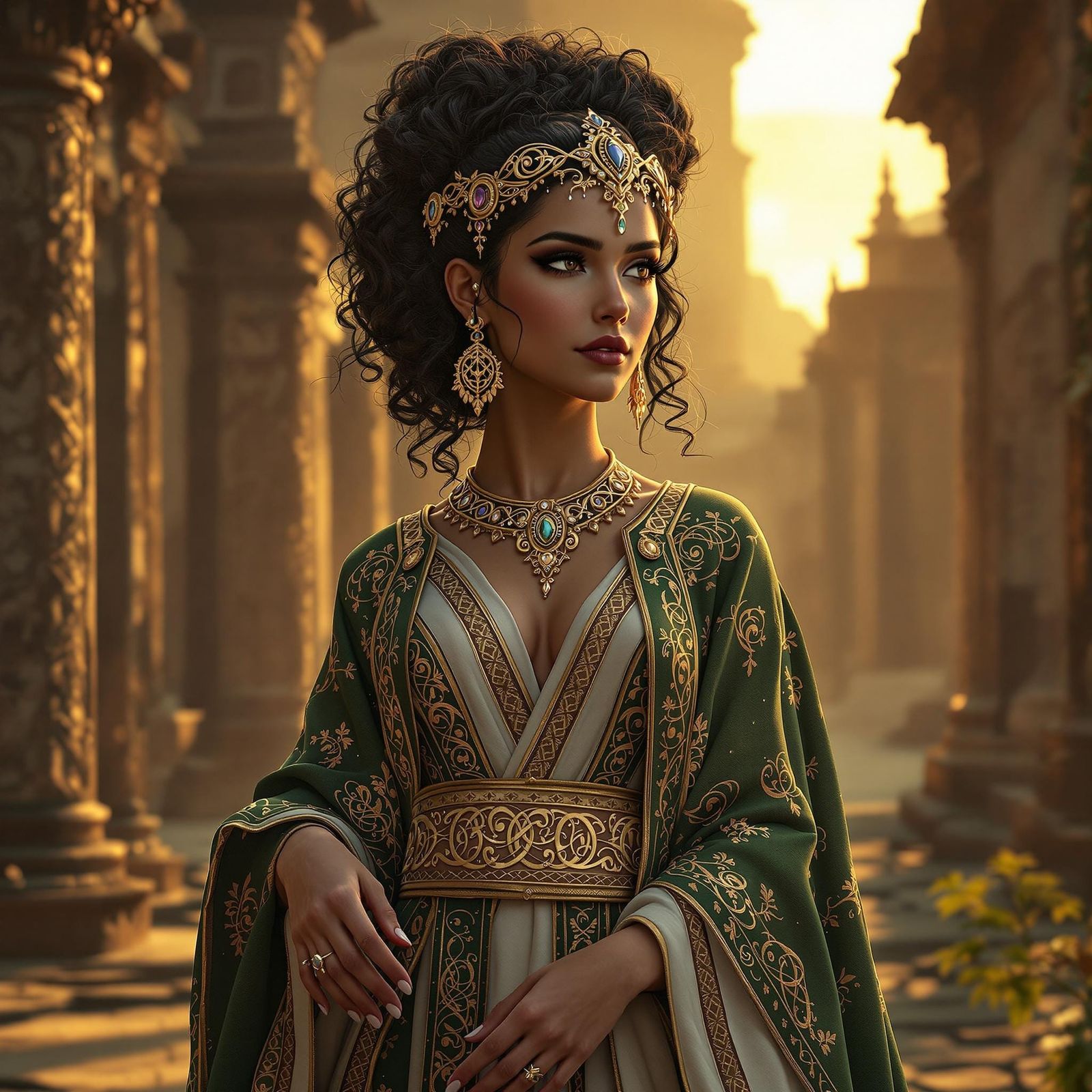 Gallo-Roman Goddess Naria Blessing Her People