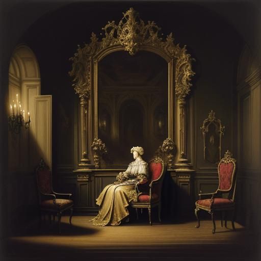 Sorrowful Noble Hedgehog in Baroque Oil Painting