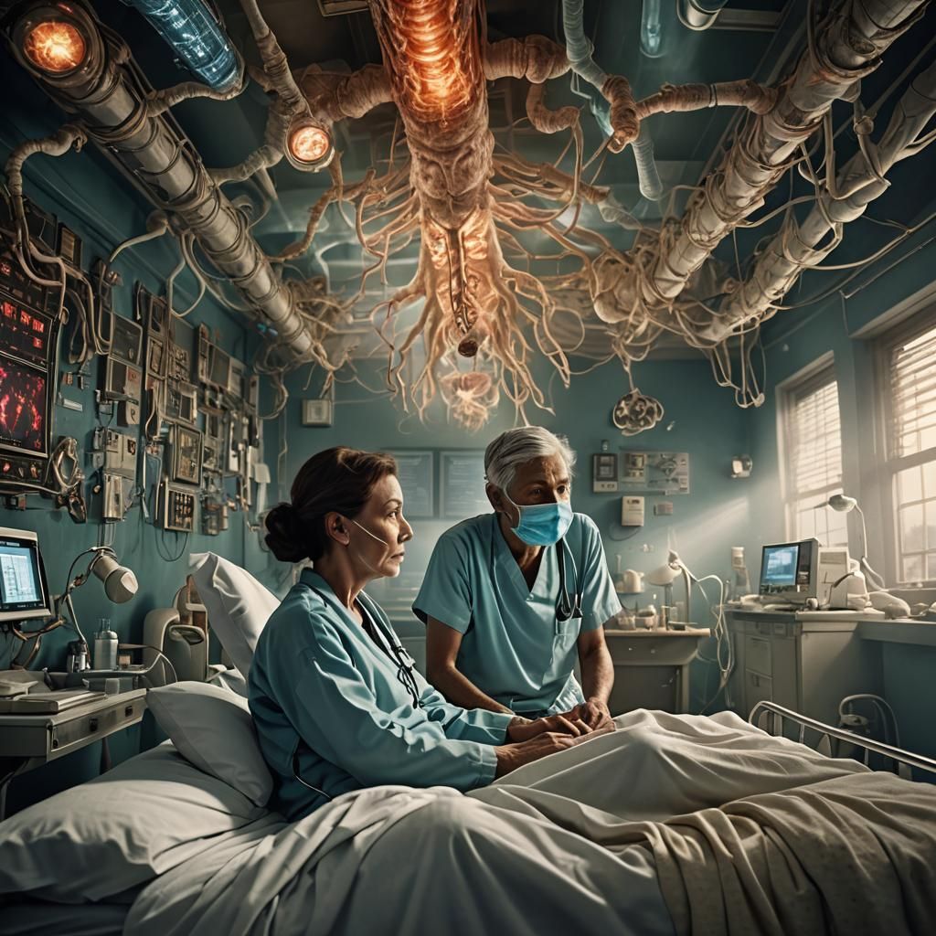 Cinematic Scene: Doctor Attends Tuberculosis Patient