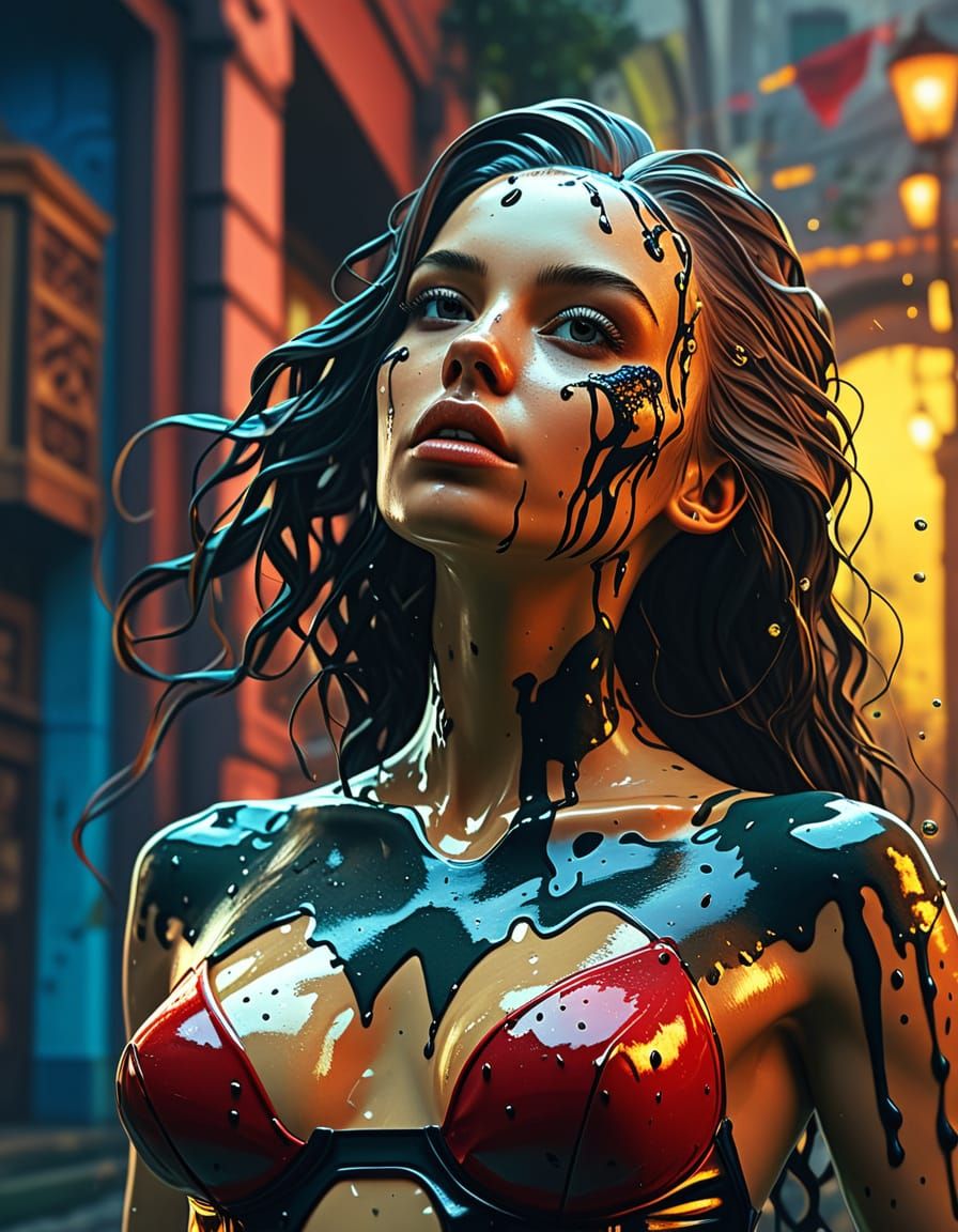 Olympus Gods Amidst Thunderstorm in Hyperrealistic Style