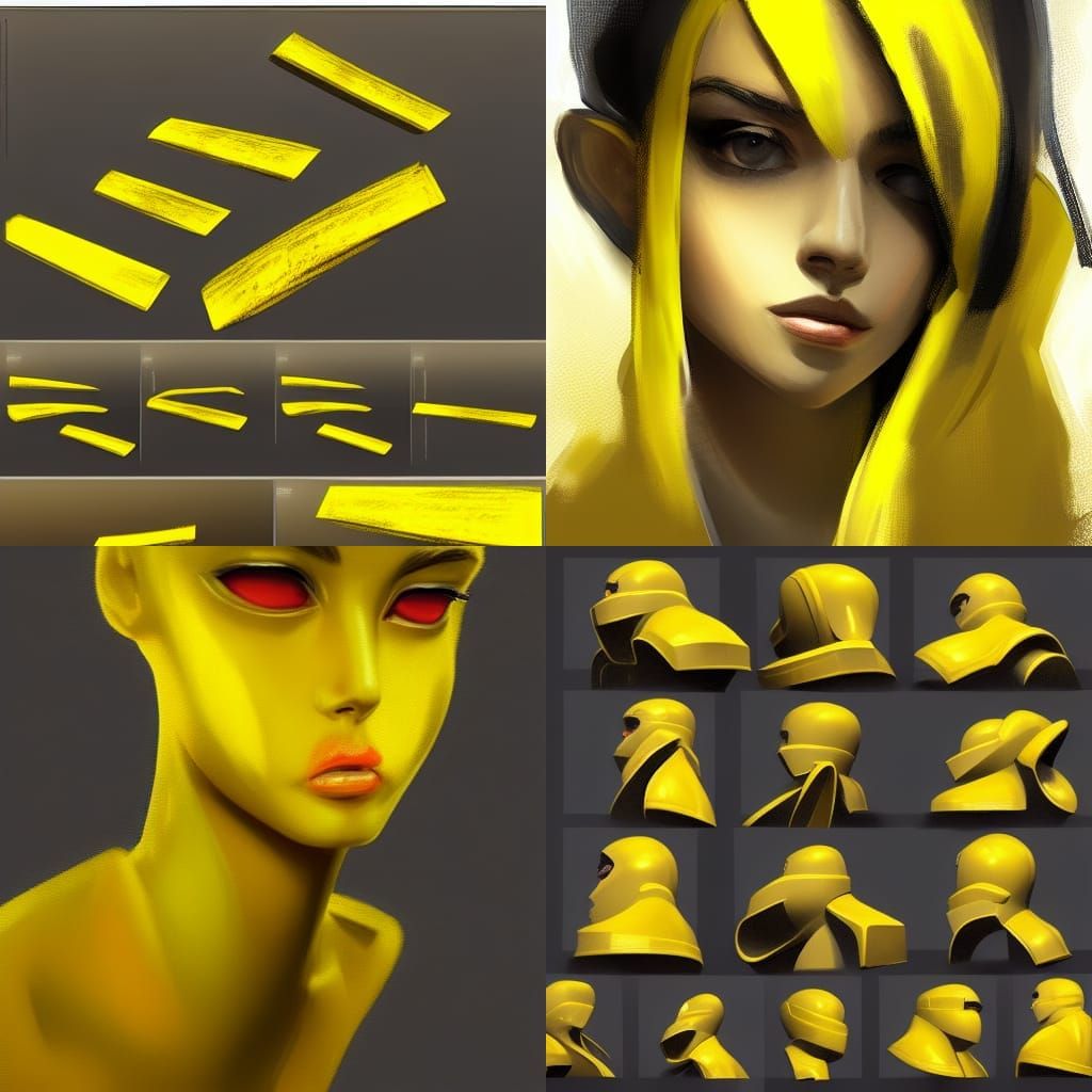 Yellow Abstract Art Trending on ArtStation