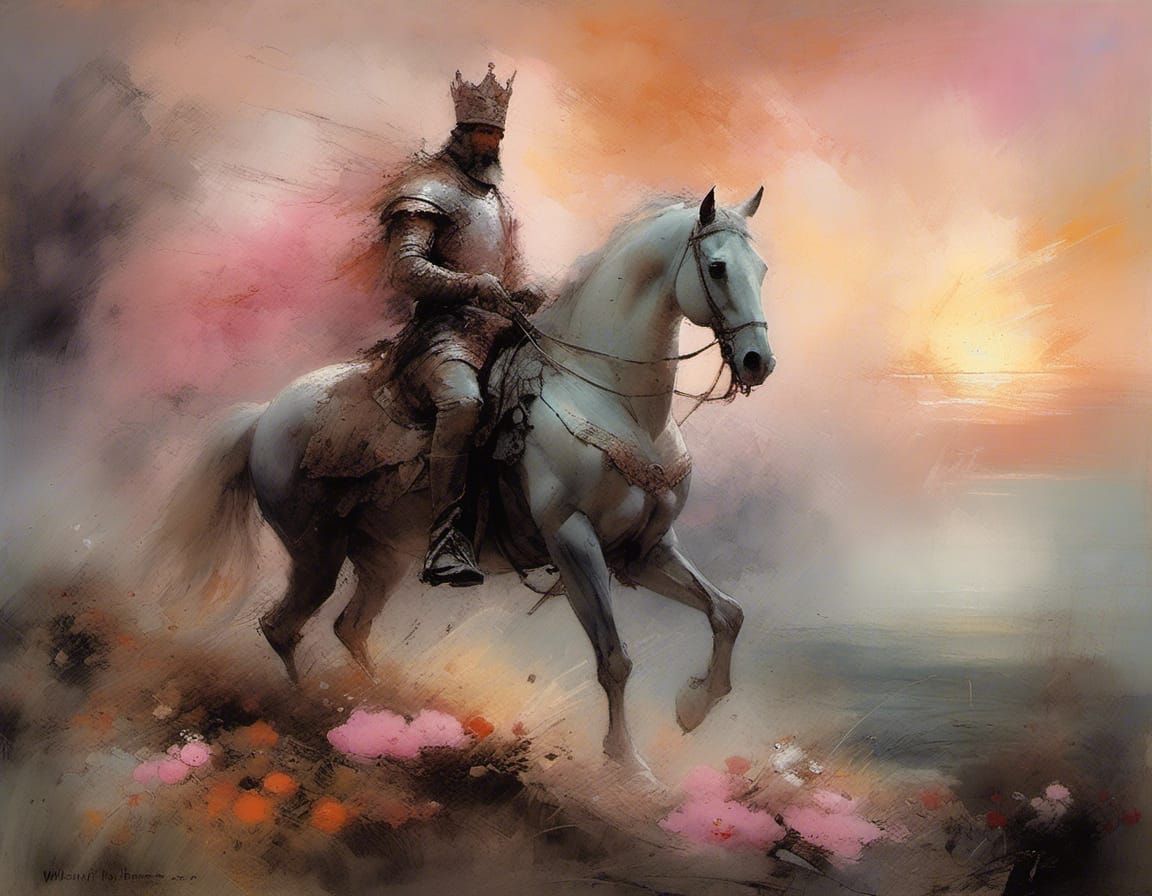 King Knight on his horse