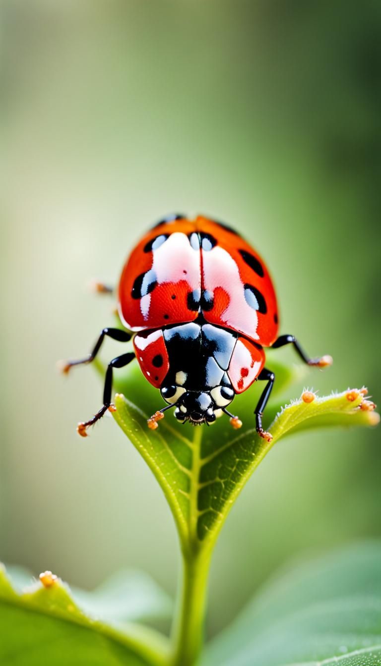 Ladybug Macro Photograph with Bokeh in Extreme Detail