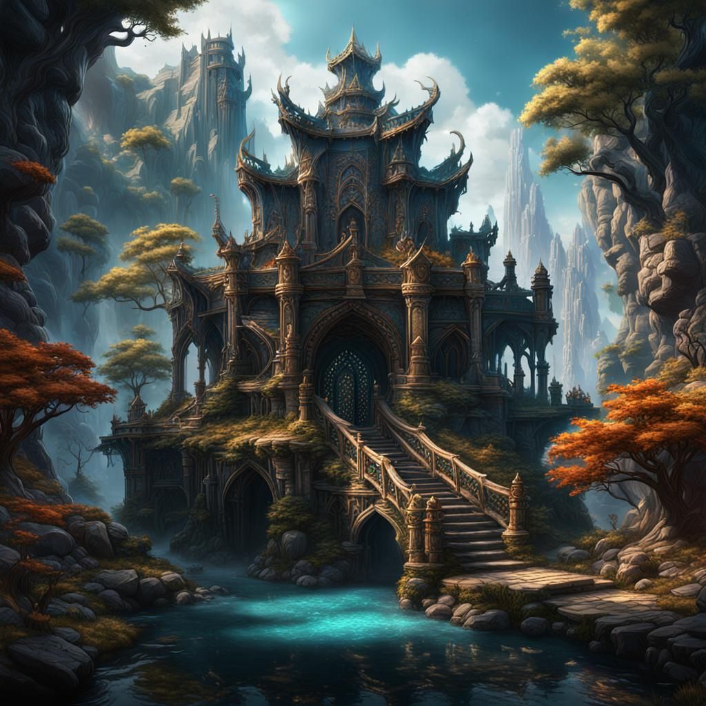 Fantastical Matte Painting in Deep Color