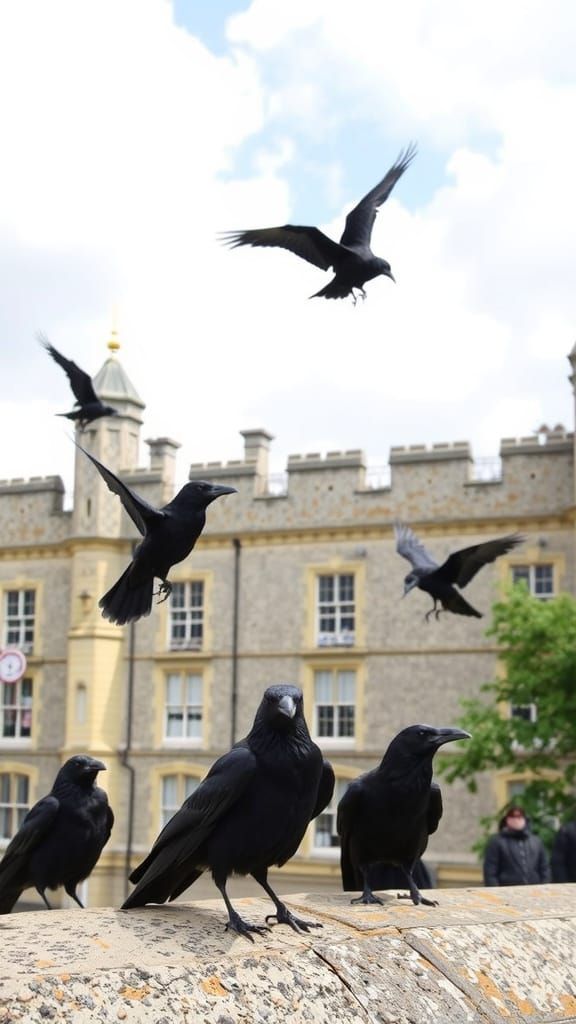 Ravens at the Tower of London