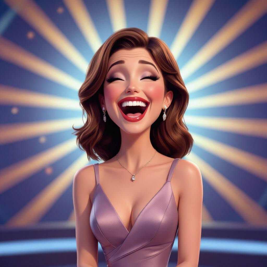 Anna Kendrick Caricature on Talk Show, Pixar-Style