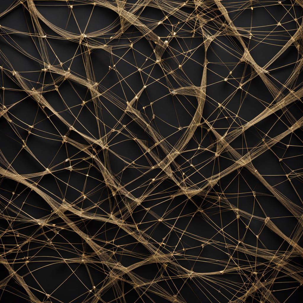 Surreal Geometric Sculpture in Gold