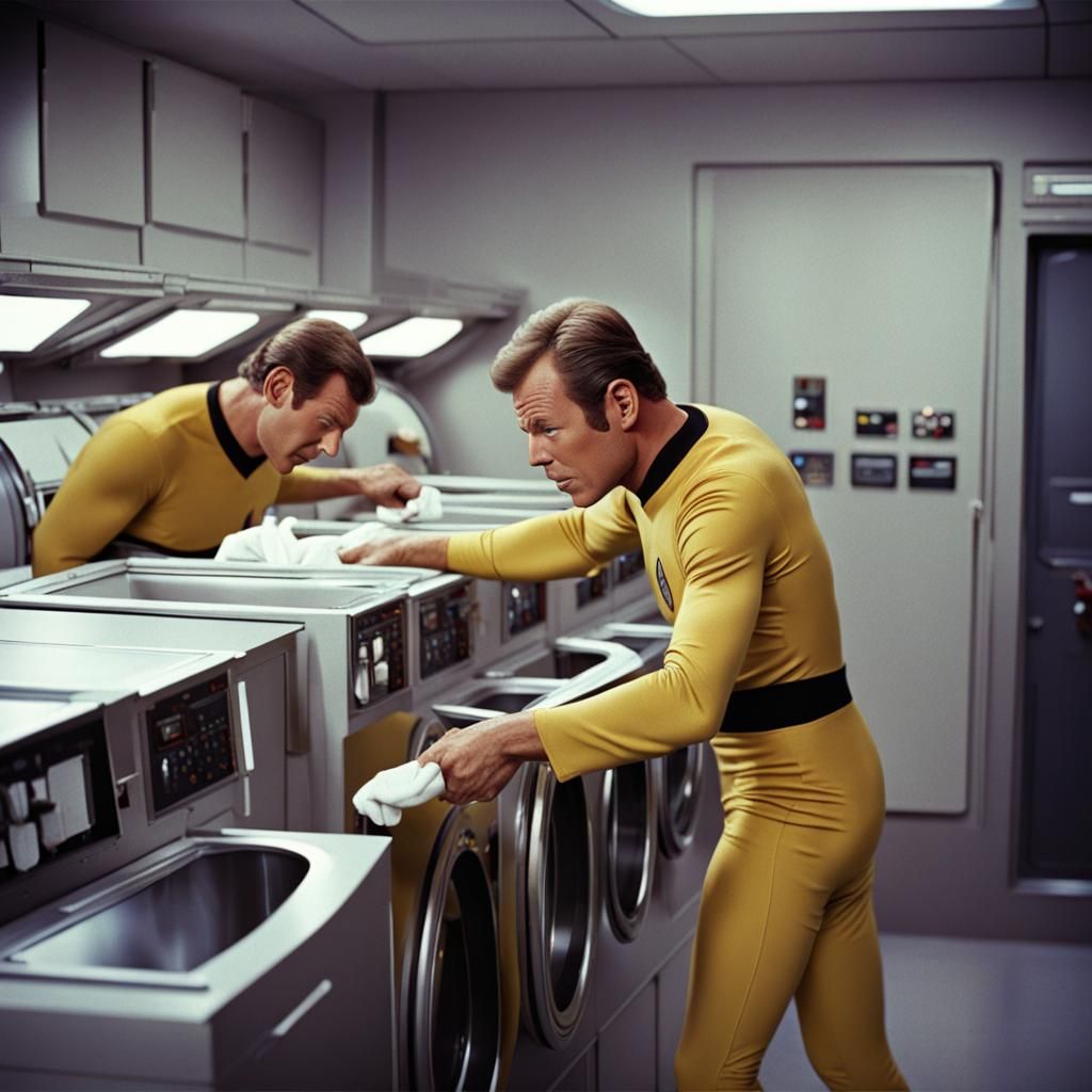 Captain Kirk Laundry Day on the Enterprise