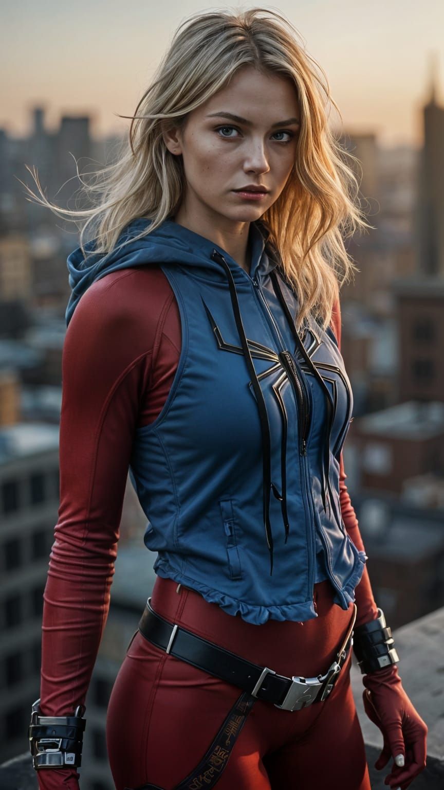 Scarlet Spider in Dynamic Rooftop Portrait