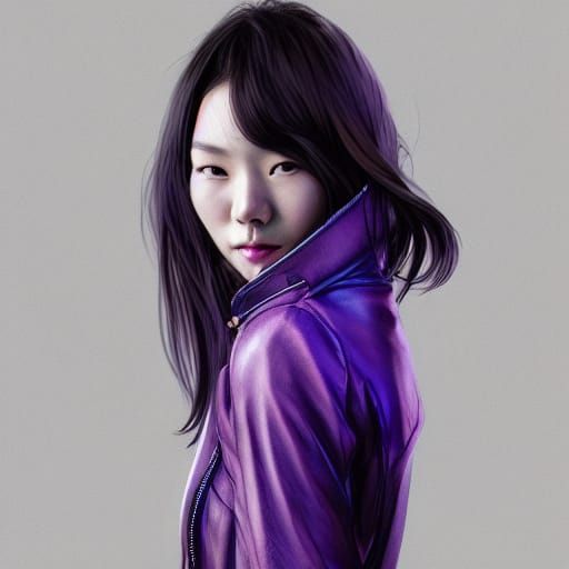 Half-Korean Woman Portrait with Dynamic Lighting