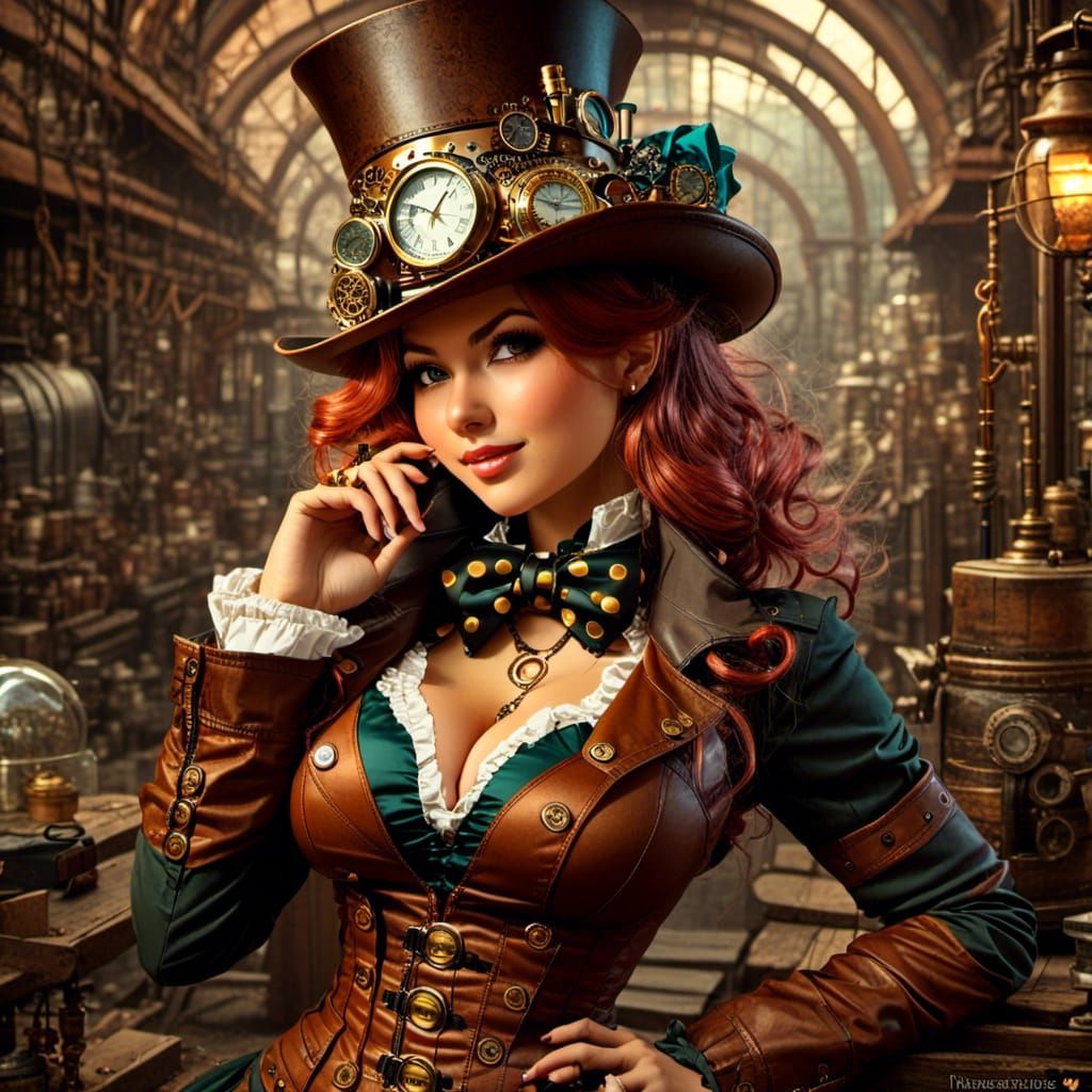 Steampunk Hatter in High Resolution