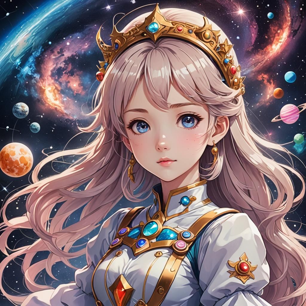 Anime Princess in Space Adventure