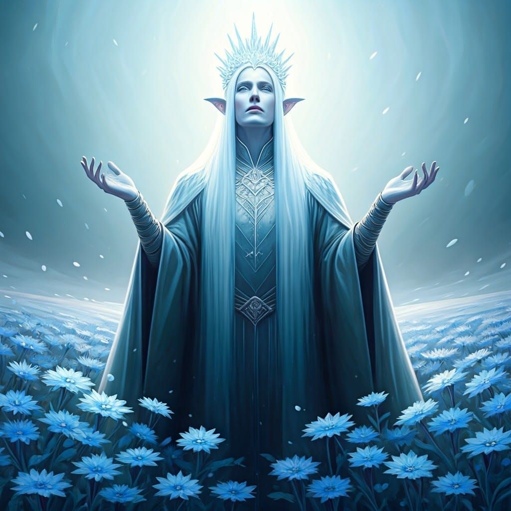 Ethereal Ice Elf Heralds Winter's Arrival