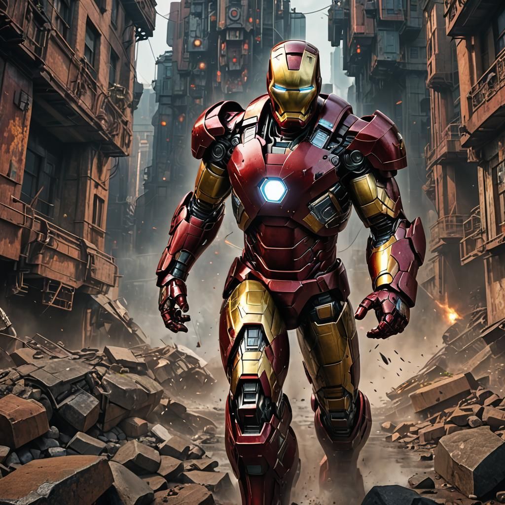 Detailed Iron Man Fantasy Concept Art