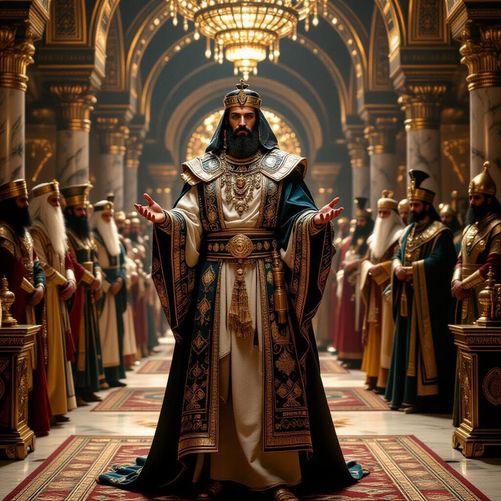 Joseph Interprets Pharaoh's Dreams: Biblical Fantasy Art