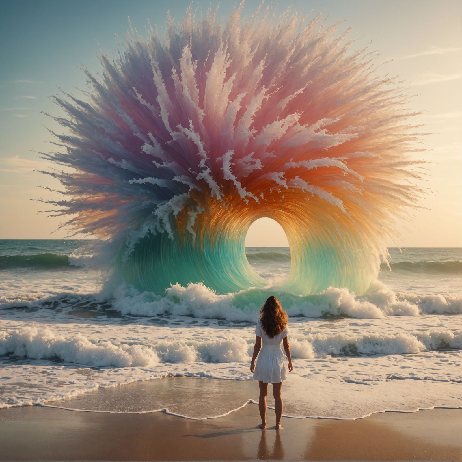 Cymatic Sound Wave Resonance on a Beach