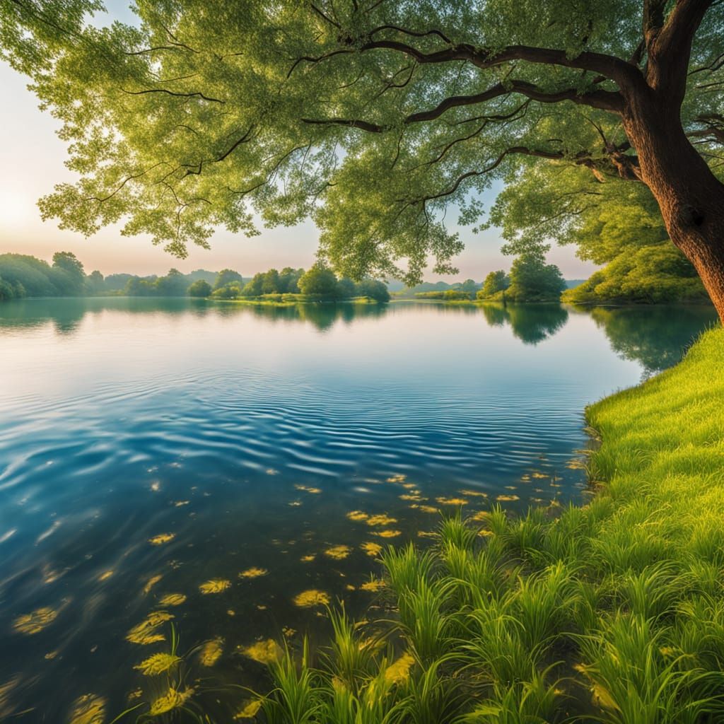 Vibrant Lake Landscape Photography in 8K