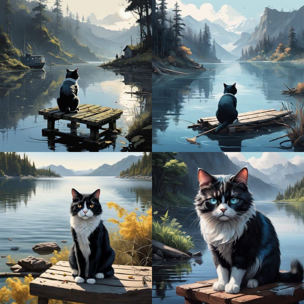 Fishing Cat in Hyperrealistic Style