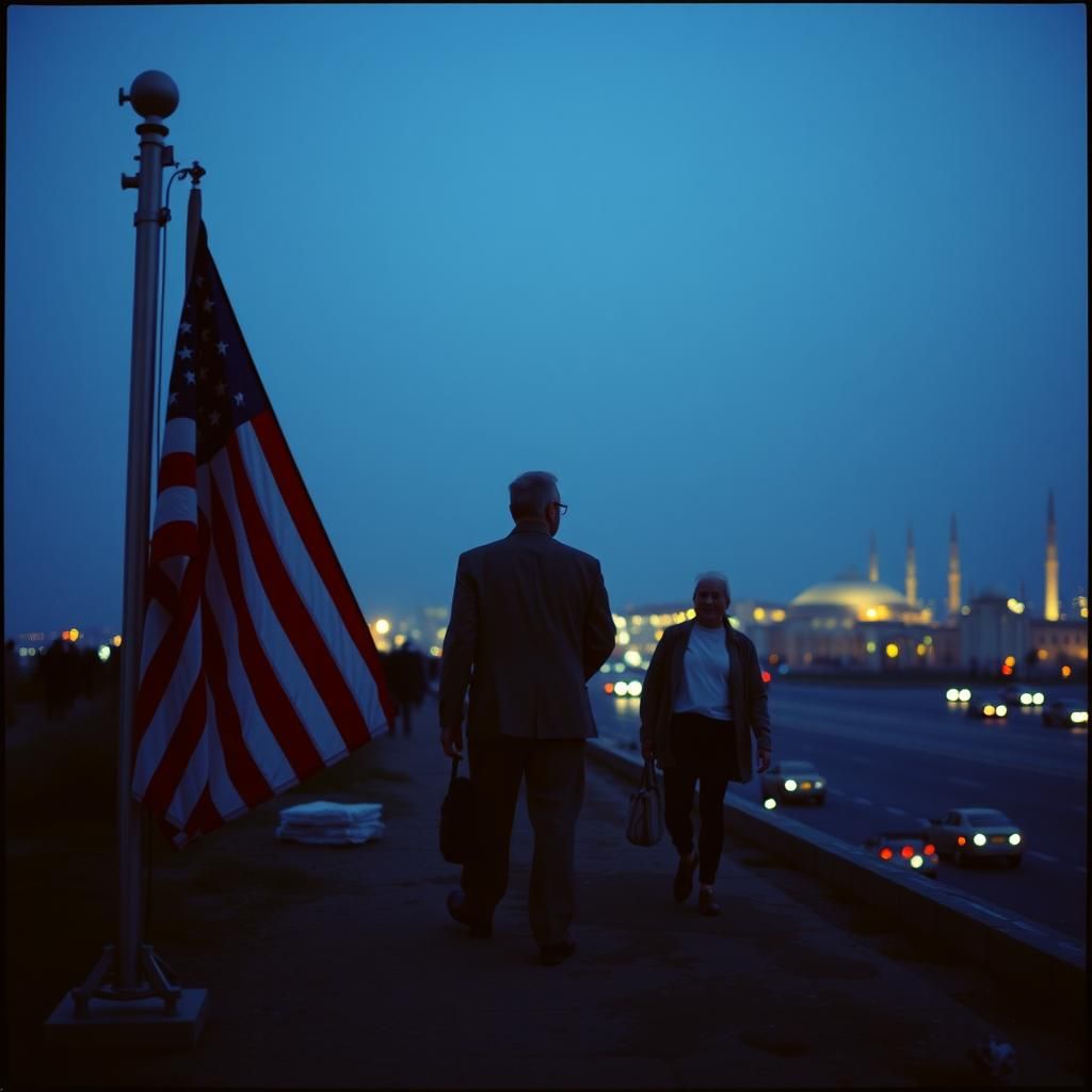 United States and Israel Amalgamation: Cinematic Still